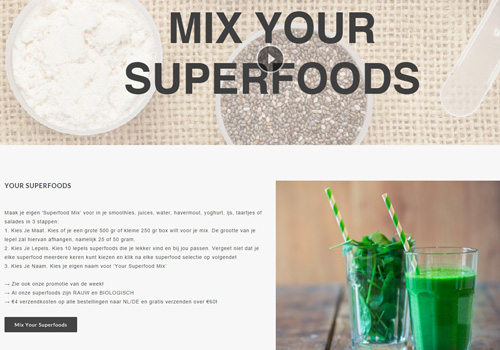 Yoursuperfoods.nl - mix je eigen superfoods