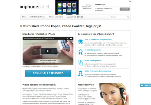 iPhoneoutlet.nl - goedkope refurbished iPhones