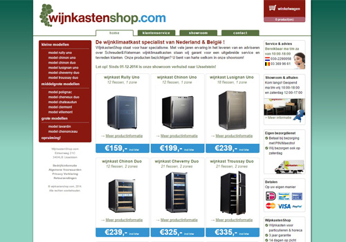 Wijnkastenshop.com - specialist in wijnklimaatkasten