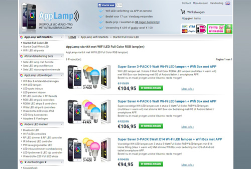 AppLamp.nl - LED verlichting bedienen met smartphone & tablet