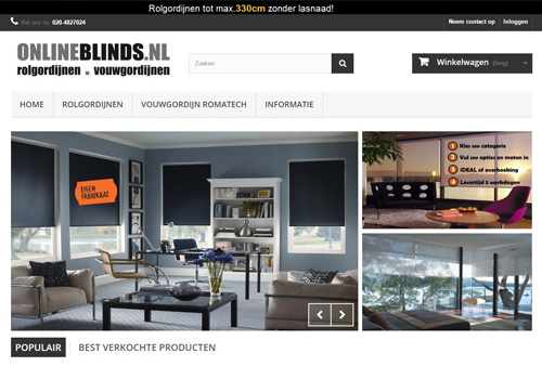 Onlineblinds.nl - luxe rolgordijnen en vouwgordijnen op maat